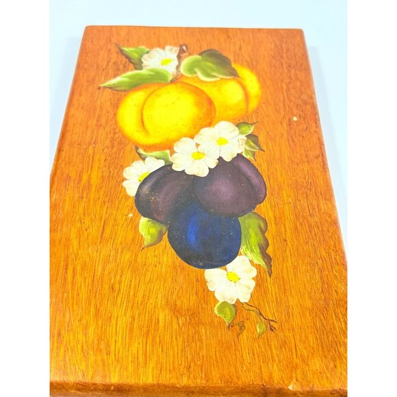 Wooden Wall Art Hand Painted Fruit on Board Kitchen Home Decor Decorative Accent - Picture 6 of 13